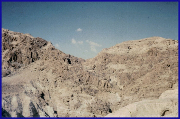 Caves at Qumran where Dead Sea scrolls were found